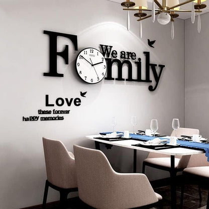 We are Family wall clock