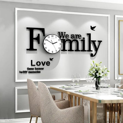 We are Family wall clock