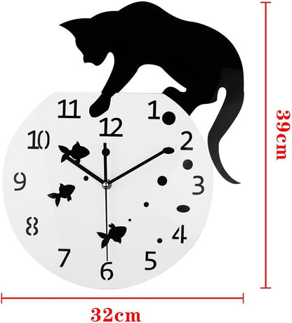 Fishbowl Cat Clock/Creative Wall Clocks