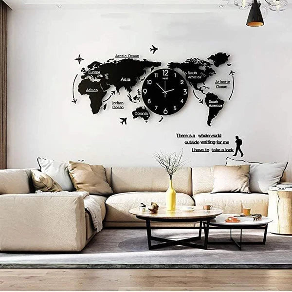 Combo OFFER: World Map Wooden Wall Art + Family Wooden Wall Art