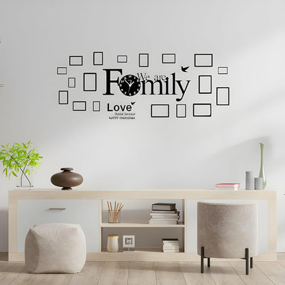 We Are Family’ Wall Clock With Decorative Personalized Photo Frames