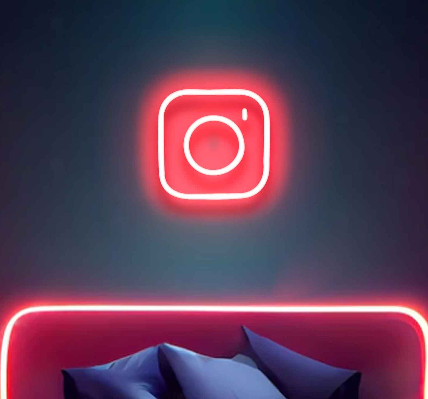 Instagram Logo Neon Sign - A Vibrant Fusion of Social Media