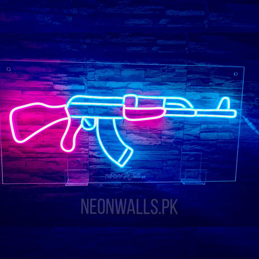 AK-47 Gun Neon Sign