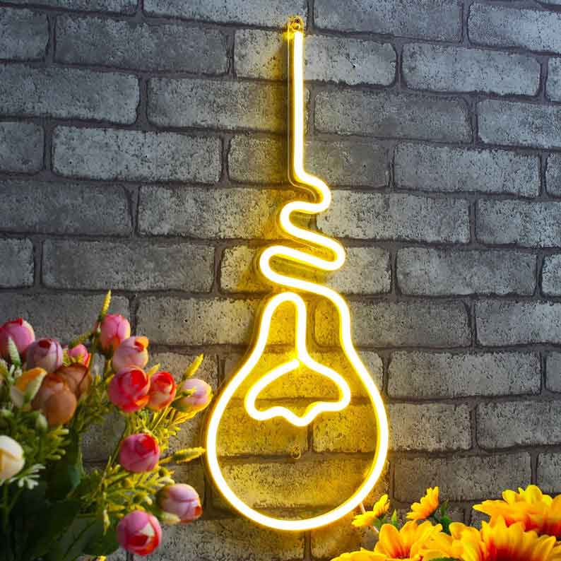 Neon Light Bulb Lamp Decor