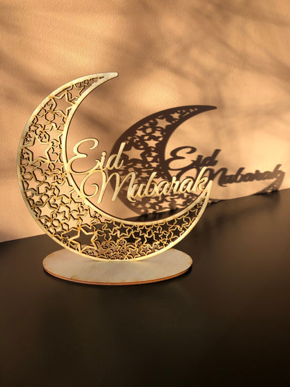 Eid Mubarak, Islamic wood sign