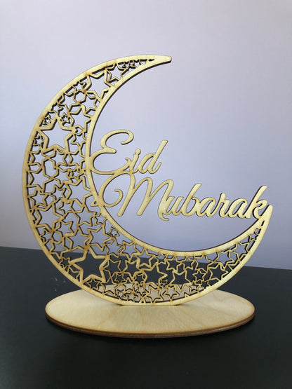 Eid Mubarak, Islamic wood sign