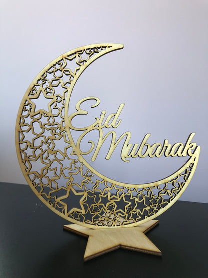 Eid Mubarak, Islamic wood sign