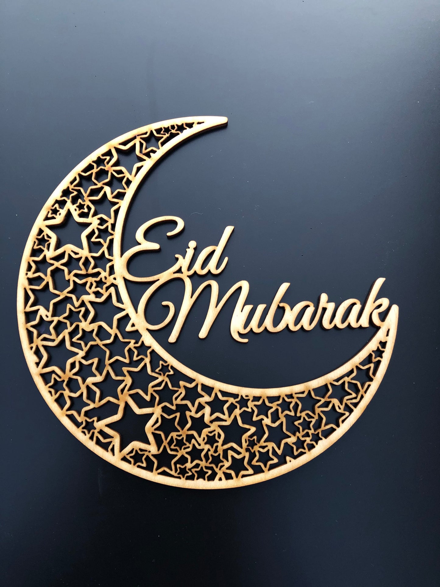 Eid Mubarak, Islamic wood sign