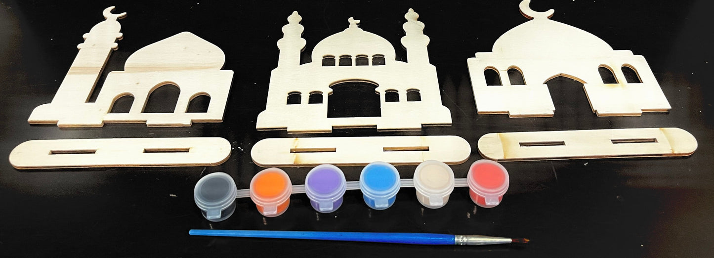 Paint Your Own Masjid | DIY Wood Ramadan Eid Activity