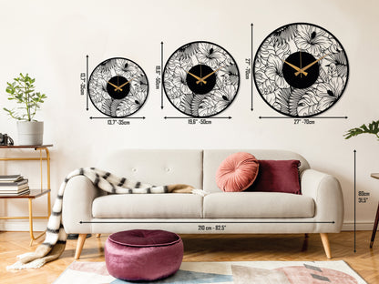 Poppy Flower Acrylic Wall Clock