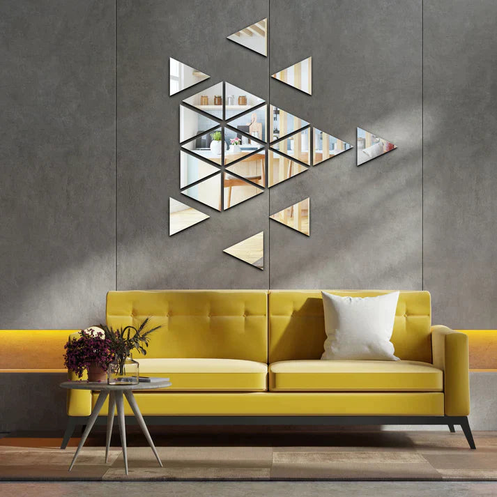 Acrylic Triangle Mirror Wall Stickers