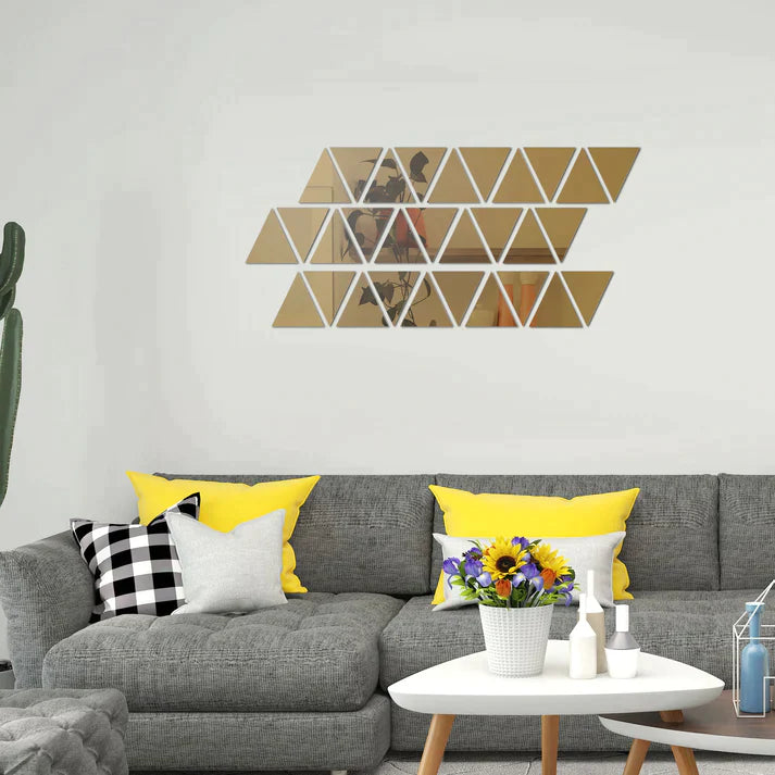 Acrylic Triangle Mirror Wall Stickers