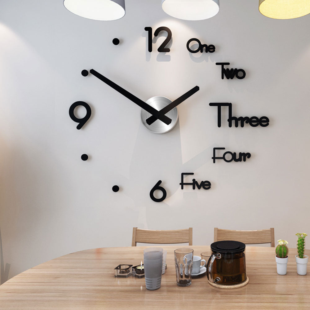 LecWec DIY 3D Brown Plastic Wall Clock price in Dubai, UAE