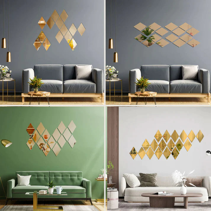 Acrylic Triangle Mirror Wall Stickers